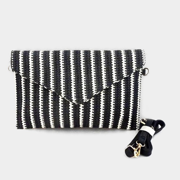 Striped Textured Clutch - Picture 3 of 3